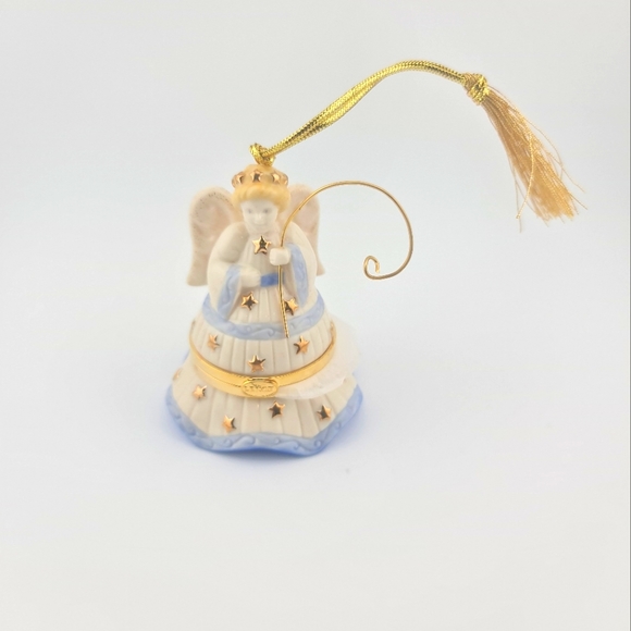 Lenox Hinged Porcelain Trinket Angel Box Christmas Ornament - Picture 4 of 9
